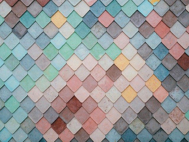 Diferentes colores y texturas para azulejos